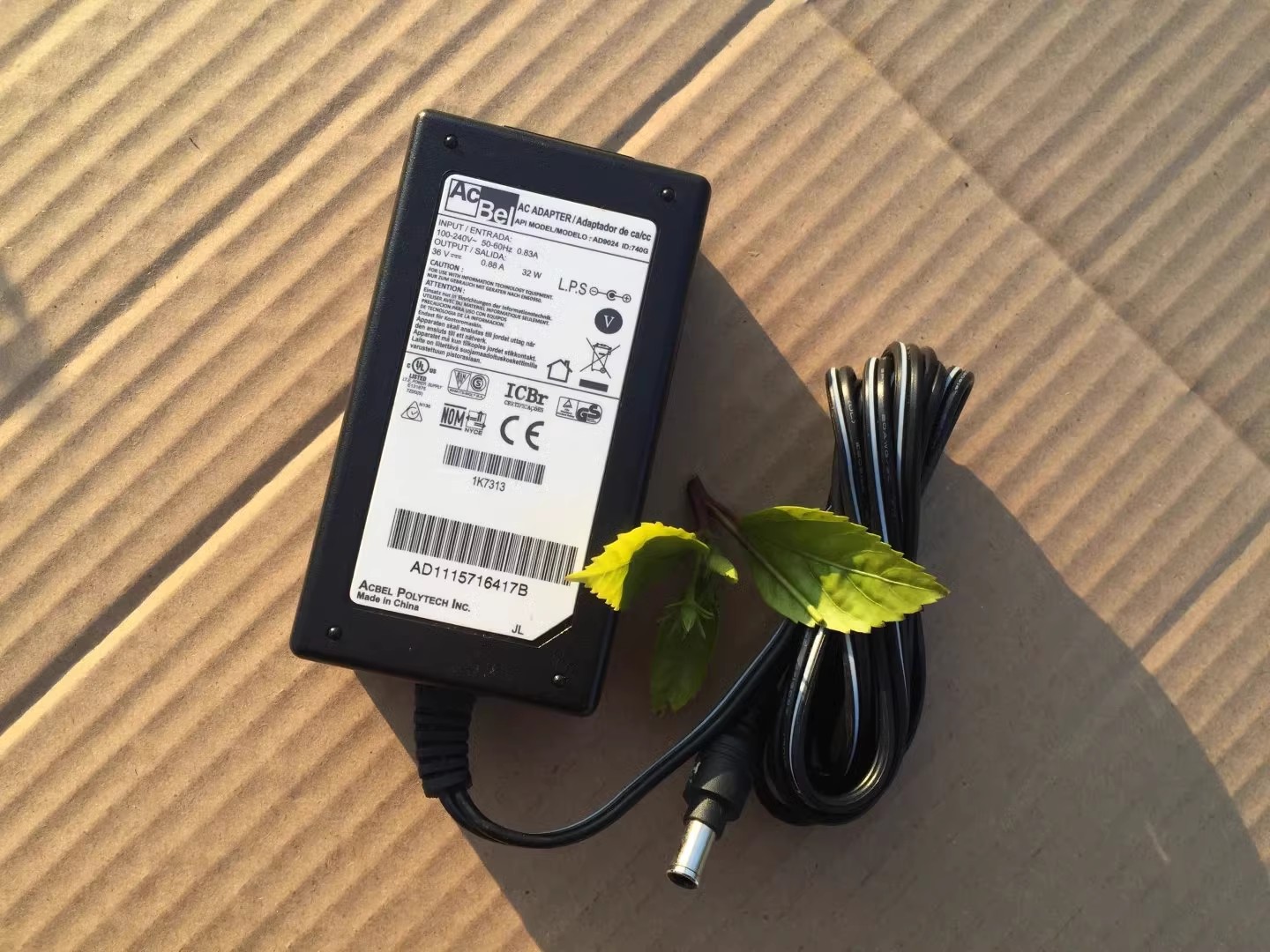 *Brand NEW* ACBEL AD9024 ID:740G 36V 0.88A 1A AC ADAPTRE Power Supply